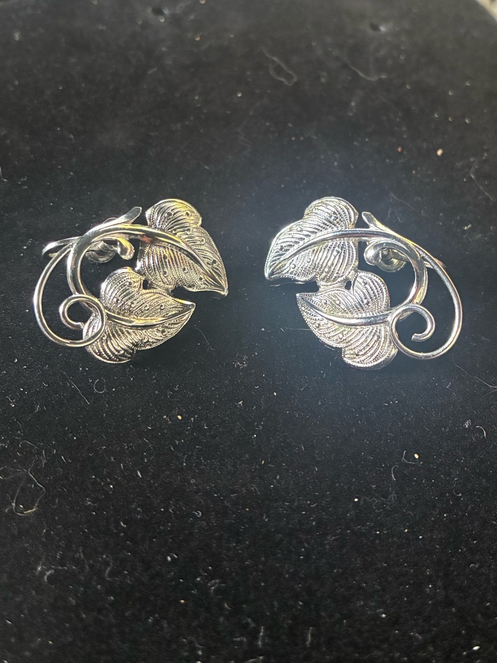 Bond Boyd Sterling Silver Leaf Clip-On Earrings